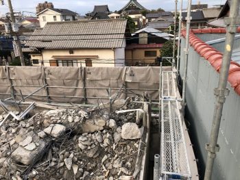 大阪府堺市 解体足場